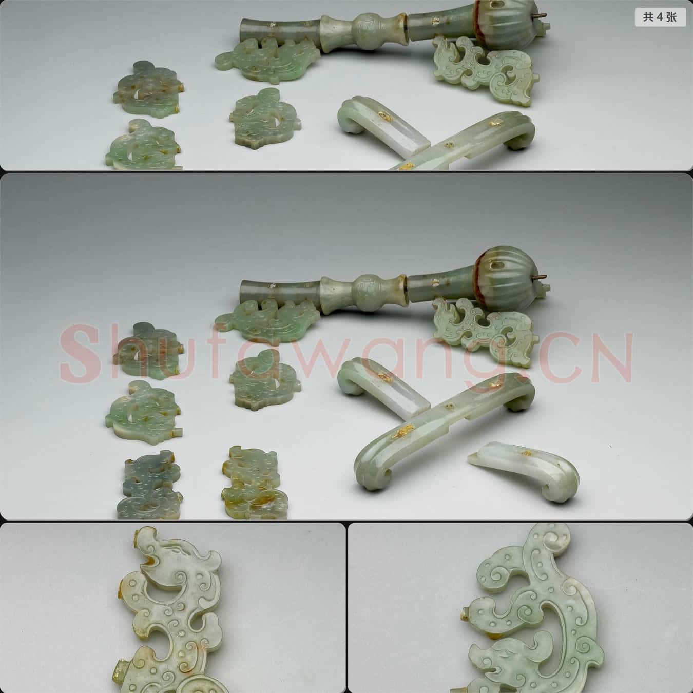 清 翠玉帽架