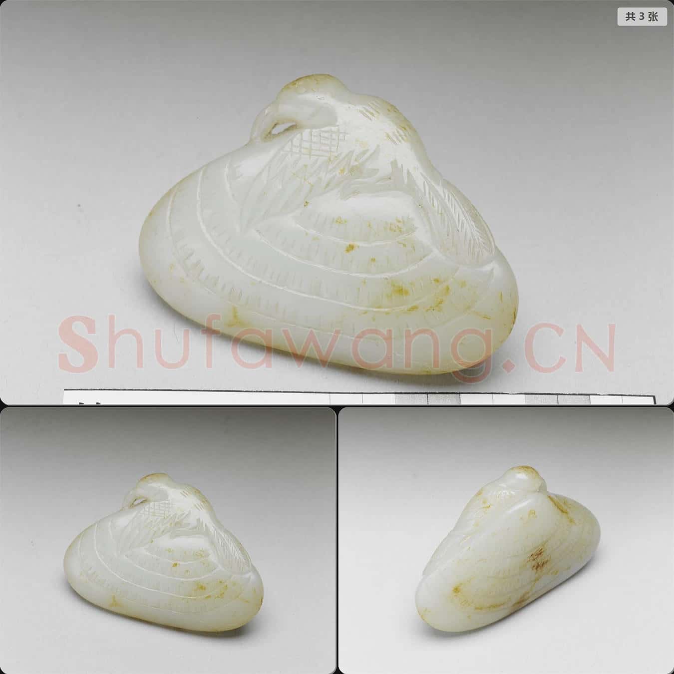 明晚期至清 玉鷸蚌