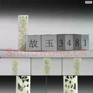 明 玉鱼龙花草纹带饰