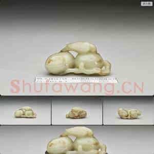 清 玉双桃