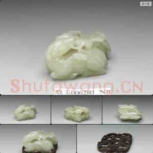 清 玉双鹿