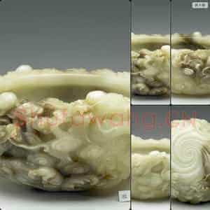 清 玉云龙洗