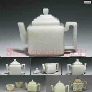 清 玉茶壶