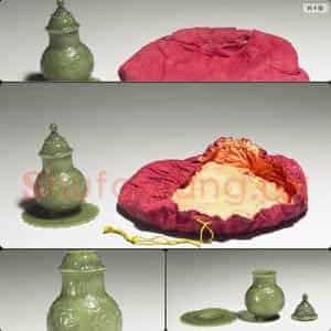 玉雕花盖罐