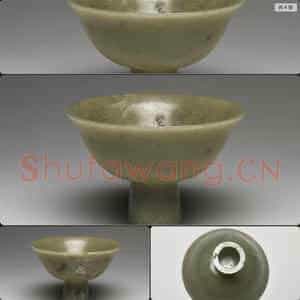 明 玉高足碗