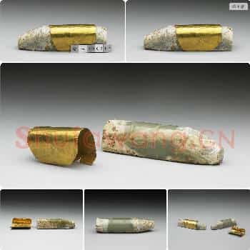 汉 金片包玉猪