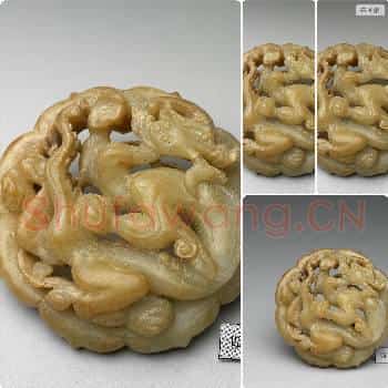 元 玉龙纹饰
