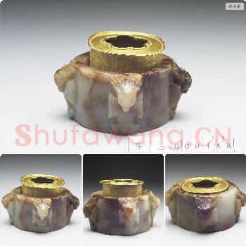 明 玉鸟纹水盛