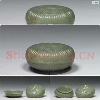 清 玉福寿圆盒