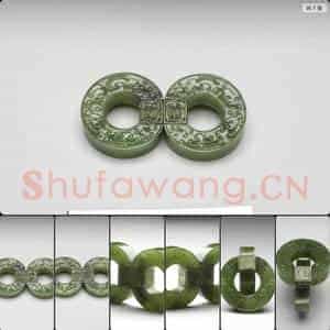 清乾隆 玉双连环