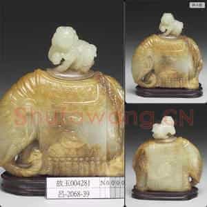 清 玉象尊