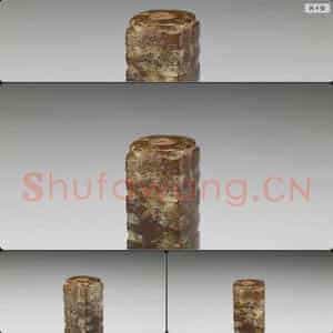 良渚文化 玉琮形管