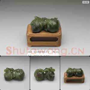清 玉双桃