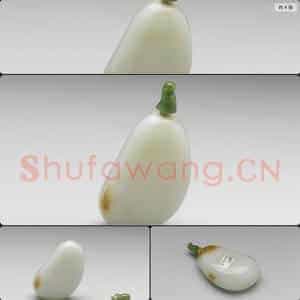 清十八世纪 玉瓜鼻烟壶