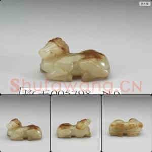 明至清 玉马坠饰