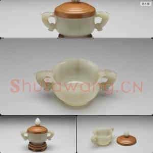 明 玉双耳炉