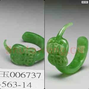 清 翠玉福在眼前耳环