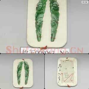 清 玉雕花簪首