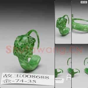 清 翠玉耳环