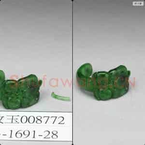 清 翠玉耳环