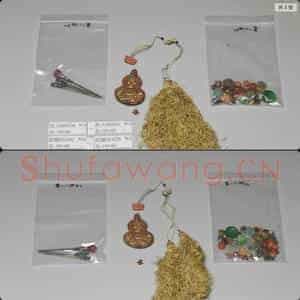清 珊瑚翠珠宝石杂件