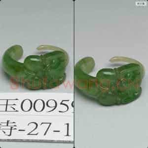 清 翠玉耳环