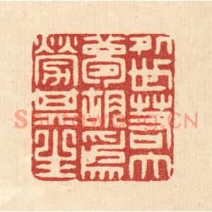 清代 许文涛篆刻印谱《处世若大梦,胡爲劳其生》图片欣赏
