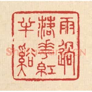 清代 王玉如篆刻印谱《雨过落花红半溪》图片欣赏