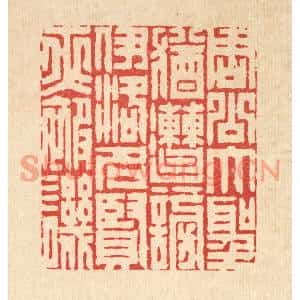 清代 周芬篆刻印谱《周公大圣犹遭谤,伊洛名贤亦被讥》图片欣赏