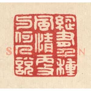 清代 严源篆刻印谱《纵有千种风情,更与何人说》图片欣赏