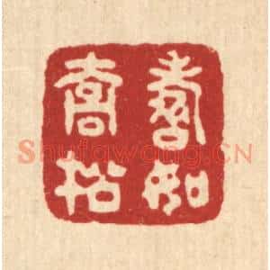 清代 沈世篆刻印谱《寿如乔松》图片欣赏