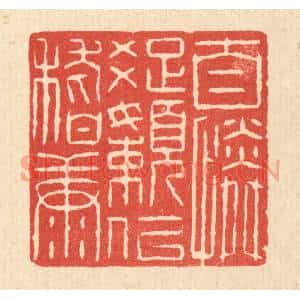 清代 魏乔篆刻印谱《自怜疎嬾似嵇康》图片欣赏