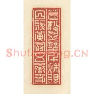 清代 谢昌大篆刻印谱《苍松翠壁千秋眼,白髮黄冠五岳身》图片欣赏