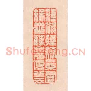 清代 翁寿庾篆刻印谱《落落慾往,矫矫不羣。缑山之鹤,华顶之云》图片欣赏
