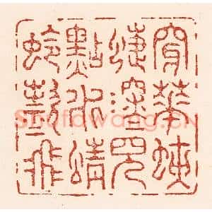 清代 陆廷槐篆刻印谱《穿花蛱蜨深深见,点水蜻蛉欵欵飞》图片欣赏