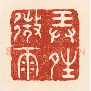 清代 陆廷槐篆刻印谱《弄晴微雨》图片欣赏