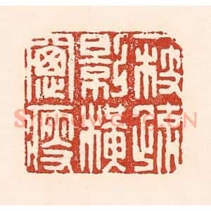 清代 陆廷槐篆刻印谱《一枝疏影横窗瘦》图片欣赏