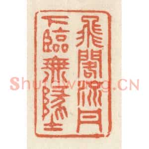 清代 祝尧龄篆刻印谱《飞阁流丹,下临无地》图片欣赏