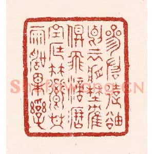 清代 吴苍雷篆刻印谱《参差远岫,断云将野鹤俱飞;滴沥空庭,竹嚮共雨声相乱》图片欣赏