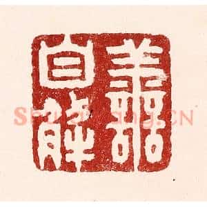 清代 吴苍雷篆刻印谱《害自解》图片欣赏