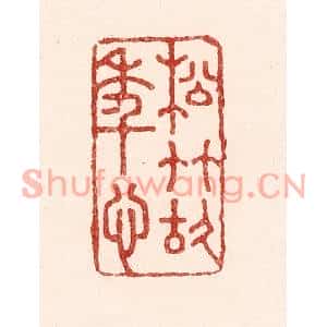 清代 吴苍雷篆刻印谱《松竹故年心》图片欣赏