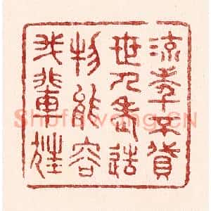 清代 吴苍雷篆刻印谱《流年不贷世人老,造物能容我辈狂》图片欣赏