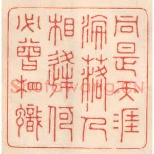 清代 鞠履厚篆刻印谱《同是天涯沦落人,相逢何必曾相识》图片欣赏