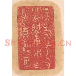 清代 杨燮篆刻印谱《丁亥寿子虎小○用作父乙尊彛亚》图片欣赏