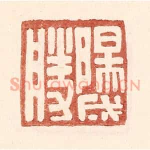明代 王常篆刻印谱《阳成胜》图片欣赏